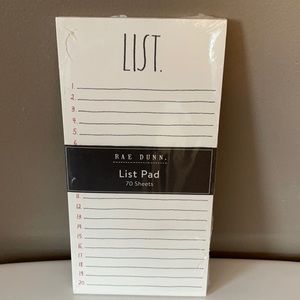 Rae Dunn - LIST - notepad
